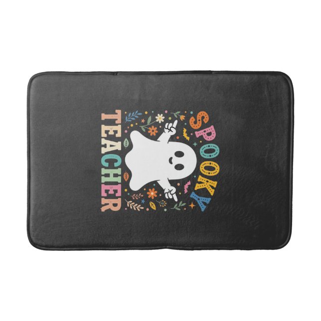 Spooky Teacher Cute Ghost Halloween Design_1 Bath Mat (Front)
