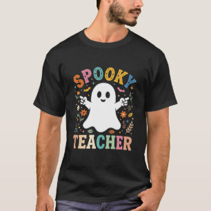 Spooky Teacher Cute Ghost Halloween Design_1 T-Shirt