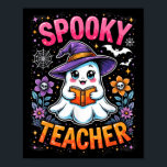 Spooky Teacher Cute Ghost Reading Book Funny Hallo Poster<br><div class="desc">Spooky Teacher Cute Ghost Reading Book Funny Halloween 2025</div>