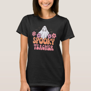 Spooky Teacher Floral Ghost Halloween Costume Tric T-Shirt