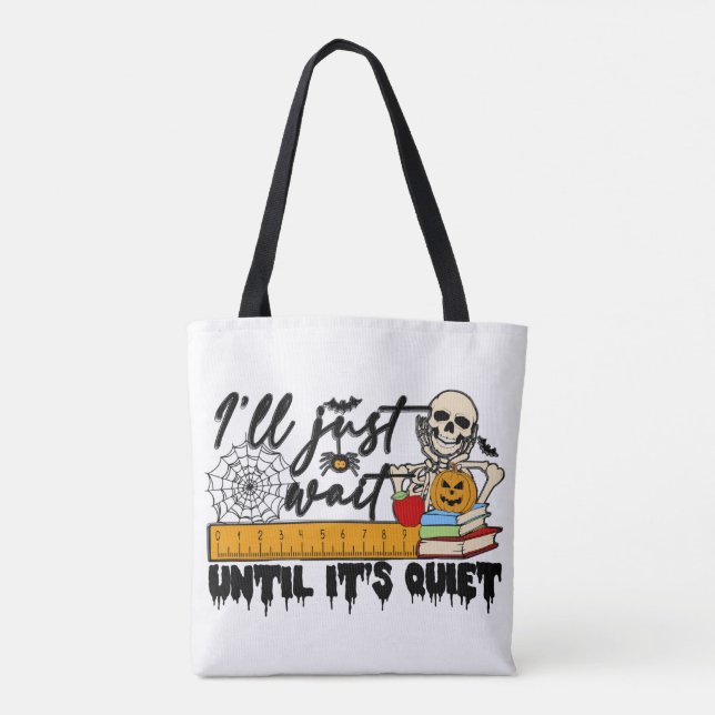 Spooky Teacher Halloween Tote Bag (Back)