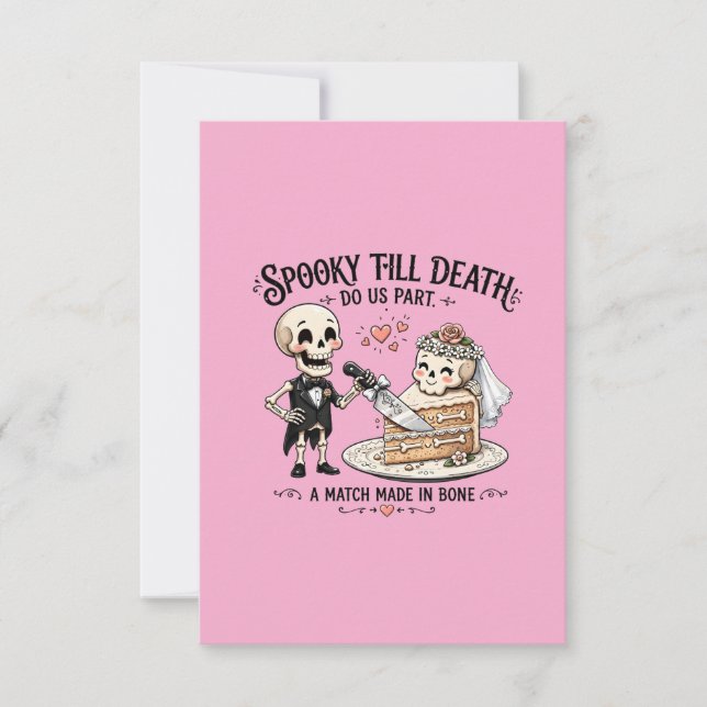 Spooky Till Death Do Us Part Wedding Invitation (Front)