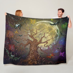 Spooky Tree Fleece Blanket