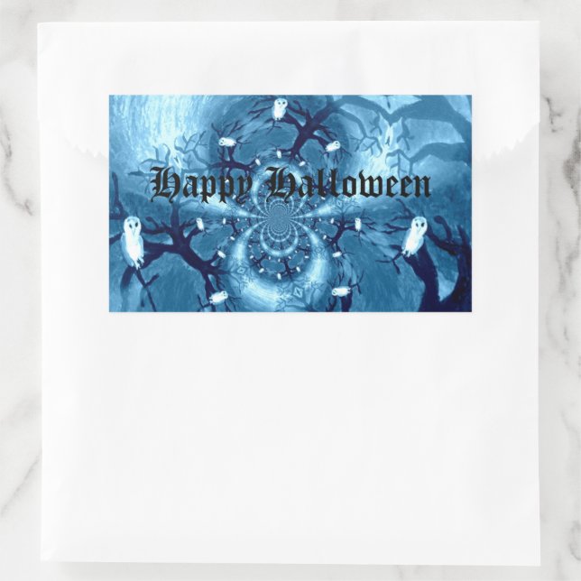Spooky Tree Owls Custom Sticker (Bag)