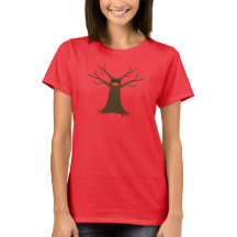Spooky Tree Wearing A Face Mask Basic T-Shirt