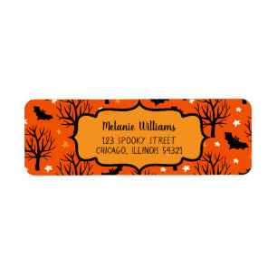 Spooky Trees and Bats Halloween Pattern