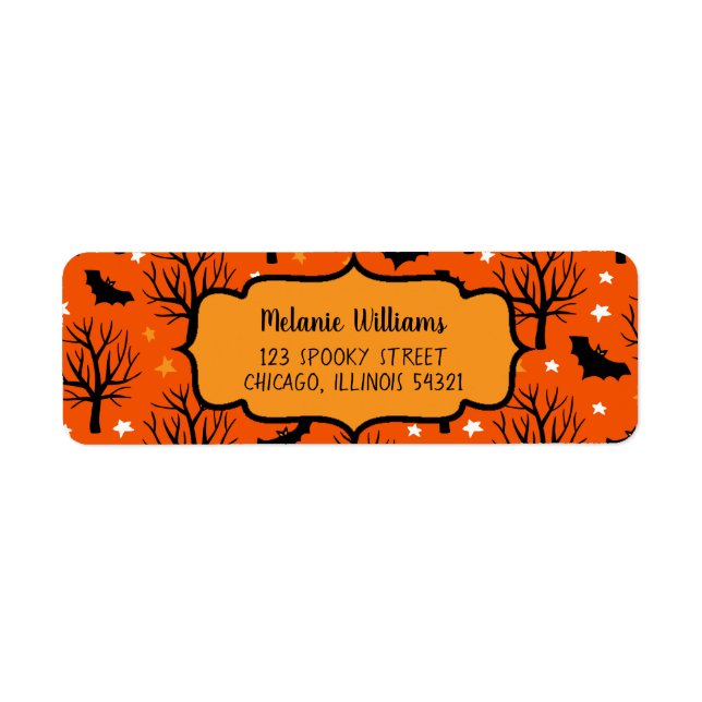 Spooky Trees and Bats Halloween Pattern (Front)