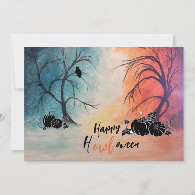 Spooky Trees Flat Note Card (Front)