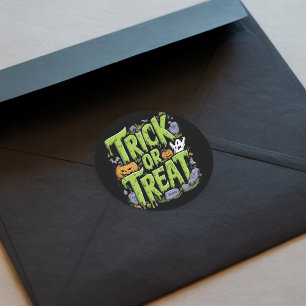 Spooky Trick or Treat Slime Halloween Square Sticker