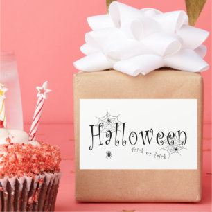 Spooky Trick or Trick Halloween Spider Design Sticker
