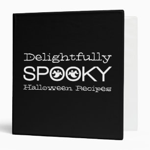 Spooky Typography Binder (1.5 inch), Black & White
