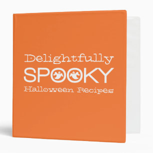 Spooky Typography Binder (1.5 inch), Orange/White