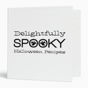 Spooky Typography Binder (1.5 inch), White & Black