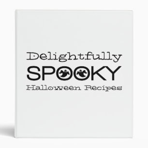 Spooky Typography Binder (1 inch), White & Black