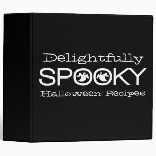 Spooky Typography Binder (2 inch), Black & White