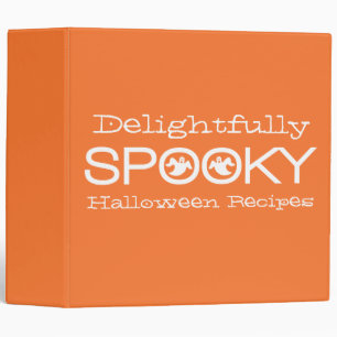 Spooky Typography Binder (2 inch), Orange & White