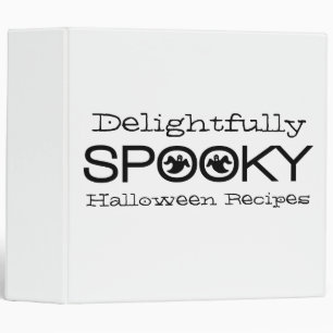 Spooky Typography Binder (2 inch), White & Black