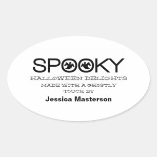 Spooky Typography Halloween Baking Stickers