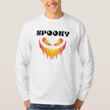 Spooky Typography Halloween Basic Long sleeve