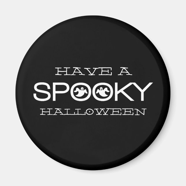 Spooky Typography Halloween Magnet (Front)