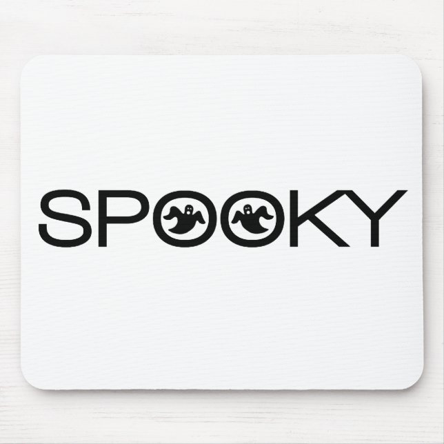 Spooky Typography Halloween Mousepad (Front)
