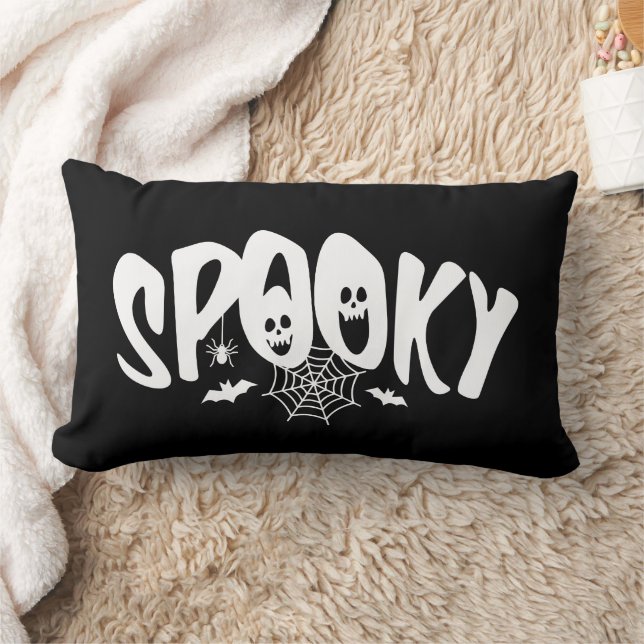 Spooky Typography Lumbar Pillow (Blanket)