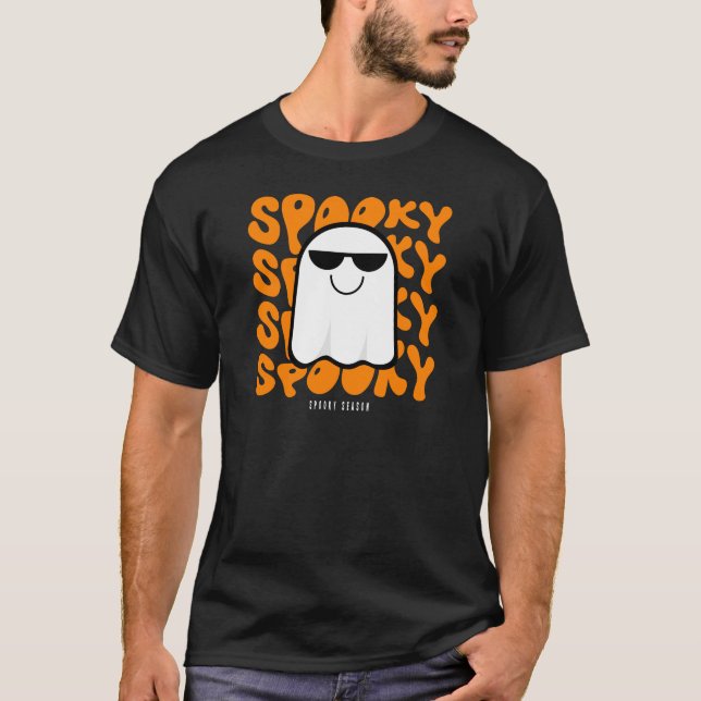 Spooky Typography Pattern | Halloween 2024 T-Shirt (Front)
