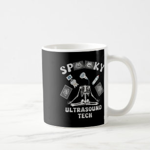 Spooky Ultrasound Tech Skeleton Halloween Costume  Coffee Mug