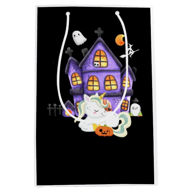 Spooky Unicorn Medium Gift Bag (Front)