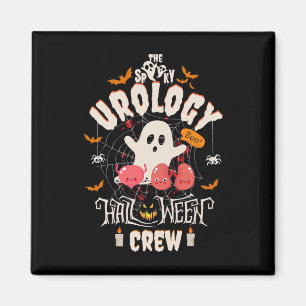 Spooky Urology Halloween Crew Cute Ghost Nurse Stu Magnet