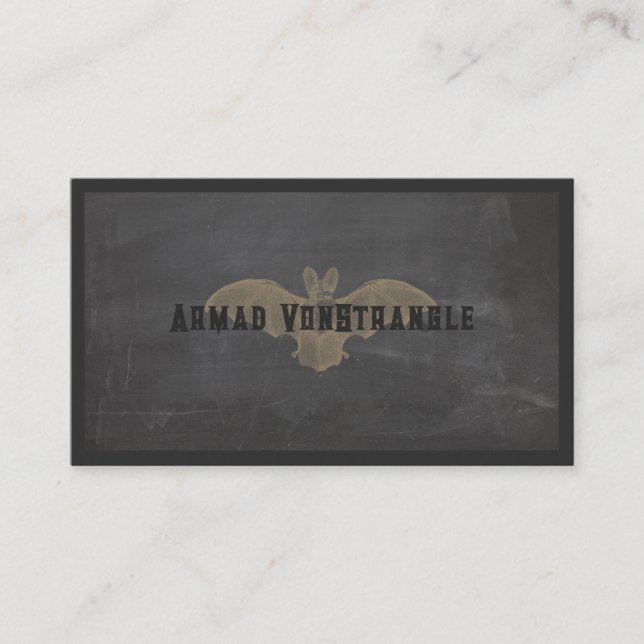 Spooky Vampire Bat Halloween Business Card (Front)