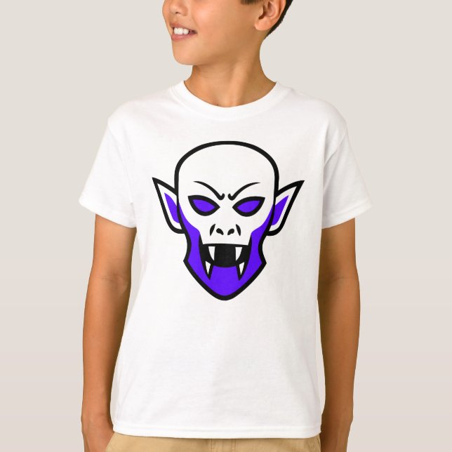 Spooky Vampire Face Graphic T-Shirt – Gothic Hallo (Front)
