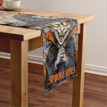 Spooky Vampire Halloween Table Runner