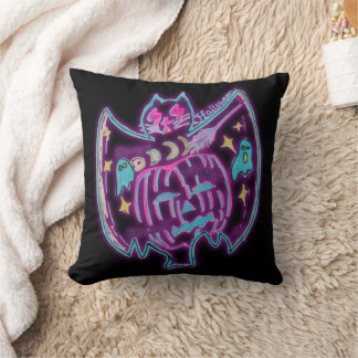Spooky Vibes About It Hand-Drawn Witch Halloween Throw Pillow