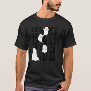 Spooky Vibes Boo Halloween  Cute Ghost Boo T-Shirt