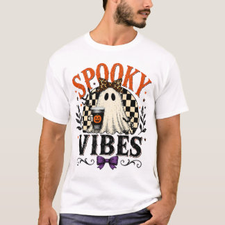 Spooky Vibes Cute Retro Halloween T-Shirt