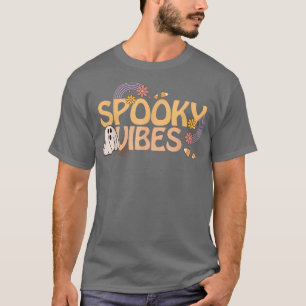 Spooky Vibes Cute Retro Pattern Halloween Costume T-Shirt