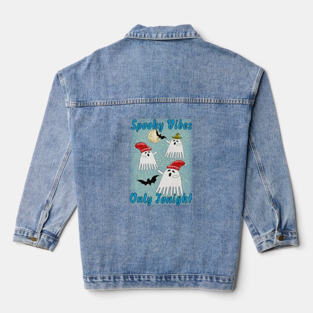 spooky vibes denim jacket (Back)