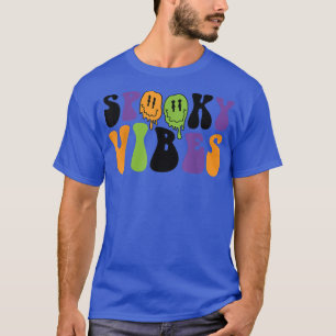 Spooky Vibes Dripping Smile Face Funny Halloween N T-Shirt