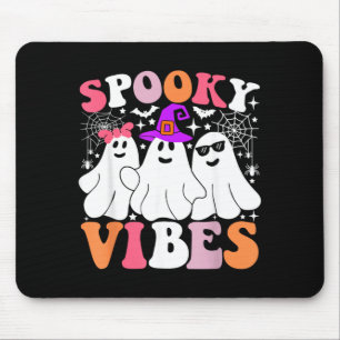 Spooky Vibes Funny Ghost Halloween Costume Mouse Pad