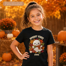 Spooky Vibes Ghost Personalized Kids Halloween