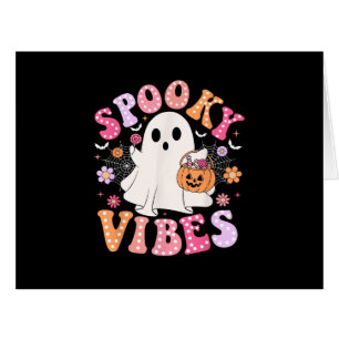 Spooky Vibes Ghost Retro Groovy Halloween