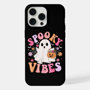 Spooky Vibes Ghost Retro Groovy Halloween iPhone 15 Pro Max Case