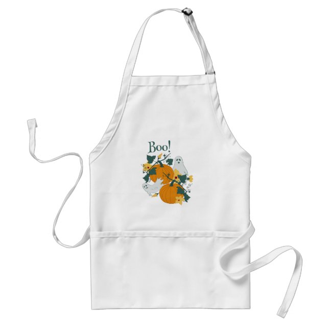 Spooky Vibes - Ghosts and Pumpkins Standard Apron (Front)
