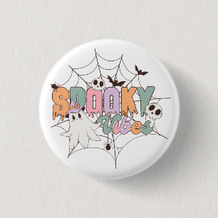 Spooky Vibes Halloween 1 Inch Round Button