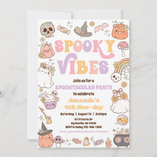 Spooky Vibes Halloween Ghost Invitation