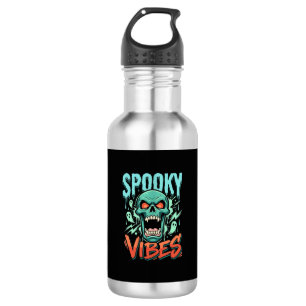 Spooky Vibes Halloween Ghost Skull Design_1 532 Ml Water Bottle