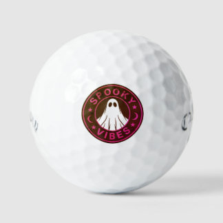 Spooky Vibes Halloween Golf Ball | Ghost Golf Gift