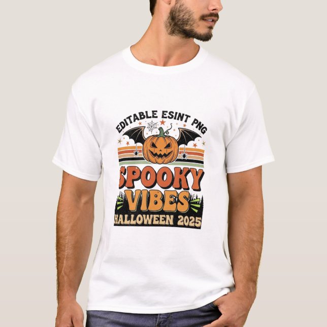 Spooky Vibes Halloween T-Shirt 2025 (Front)