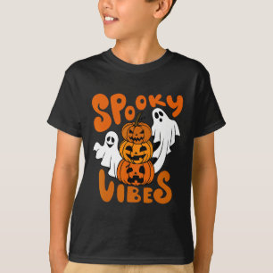 Spooky Vibes Happy Halloween Pumpkin Boo Costumes  T-Shirt